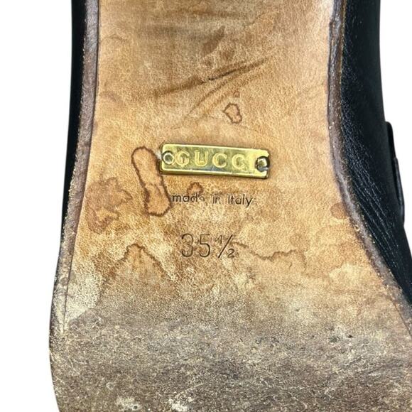 ***SOLD*** Gucci Vegas Womens Horsebit Block Heel Loafers Size EU 34.5 US 5 - Picture 7 of 8